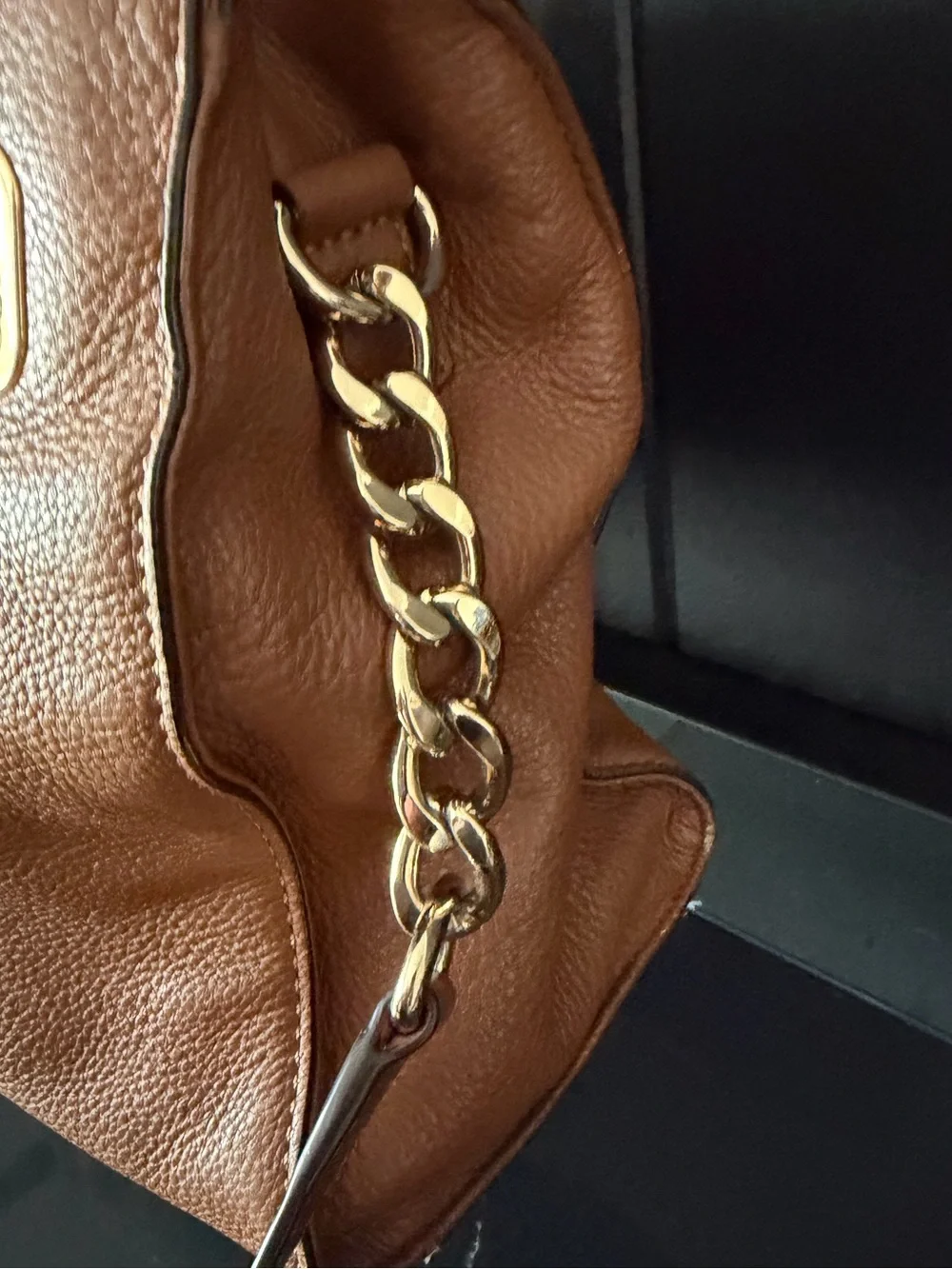 Michael Kors Hamilton East West Leather Satchel Brown - Picture 2 of 8